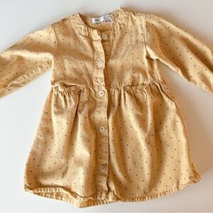 Zara Polka Dot Button-Up Dress